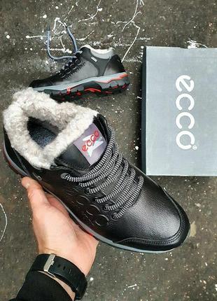 Зимові черевики ecco gore-tex winter sneakers black6 фото