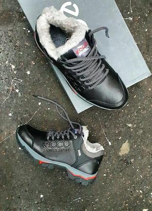 Зимові черевики ecco gore-tex winter sneakers black9 фото