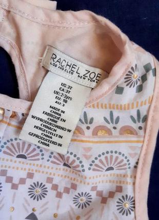 Брендовое платье rachel zoe сша нарядное хлопковое на подкладке на 3 года (98см)5 фото
