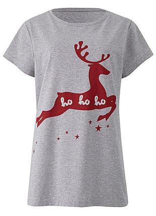 Суперова бавовняна новорічна футболка з оленям capsule ⛄❄️⛄
