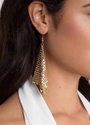 Довгі сережки від h&m