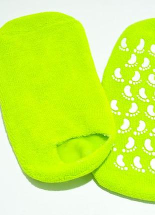 Зволожуючі гелеві носочки spa gel socks green4 фото