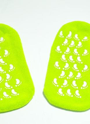 Зволожуючі гелеві носочки spa gel socks green3 фото