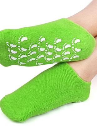 Зволожуючі гелеві носочки spa gel socks green