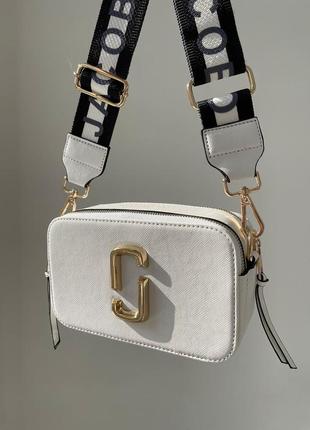 Сумка marc jacobs the snapshot white gold 5