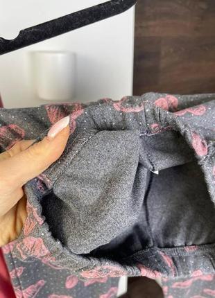 Натуральна котонова цупка тепла піжама/домашній костюм кофта і штани 42-482 фото