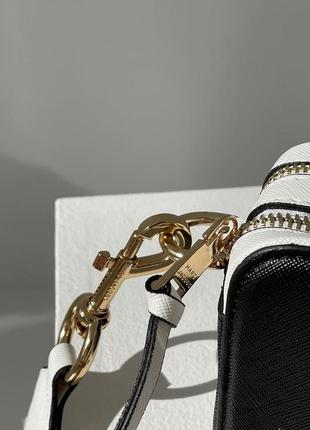 Сумка marc jacobs small camera bag black white 9