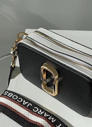 Сумка marc jacobs small camera bag black white 8