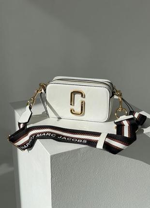 Сумка marc jacobs small camera bag white gold2 фото