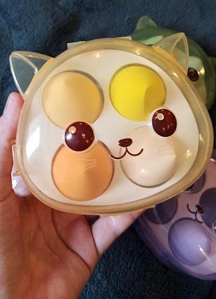 Спонж для макияжа набор в боксе котик