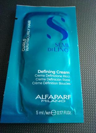 Крем для кучерявого волосся alfaparf semi di lino curls defining cream