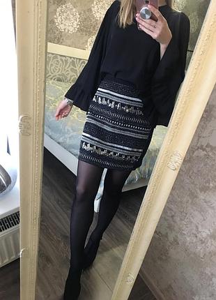 Юбка в бисер пайетки