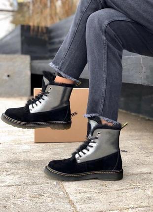 Черевики жіночі зимові ❄️ dr. martens 1460 vetements suede black