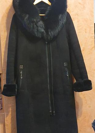 Тепла дубльонка з капюшоном