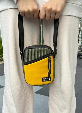 Женская сумка через плече мсr4 желтая/хаки2 фото