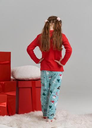 Новорічна піжама для дівчинки на вік  14-157 фото