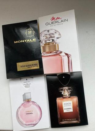 Набор новых пробников montale chanel guerline