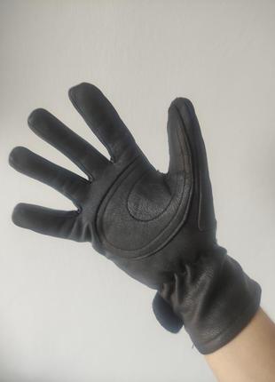 Швейцария армейские качественные кожаные мужские перчатки черные зимние р.  m2 фото