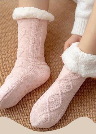 Теплі домашні шкарпетки-капці