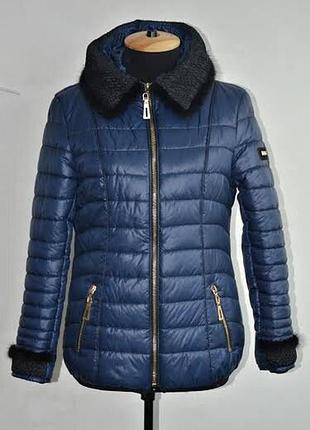 Зимняя женская куртка с мехом норки