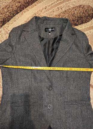 Шикарний вовняний жакет пиджак 50 розмір10 фото