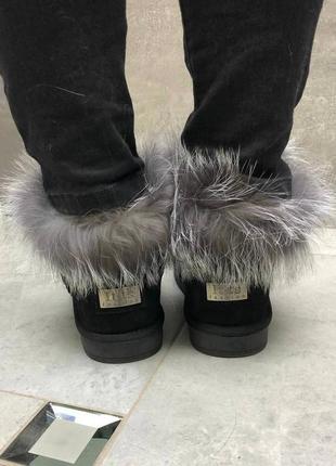 Угги мех зима замша
