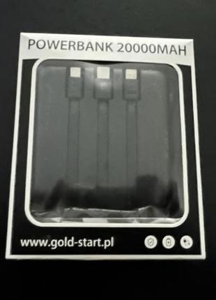 Павербанк на 20000mah дає змогу заряджати 4 пристрої одночасно.