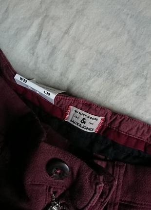 Брендові фірмові теплі стрейчеві демісезонні зимові брюки jack&jones,нові з бірками,розмір 32/32.5 фото