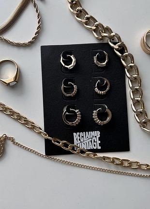 Набор золотих сережок