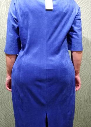 Шикарное замшевое платье с перфорацией / большой размер / нарядное2 фото
