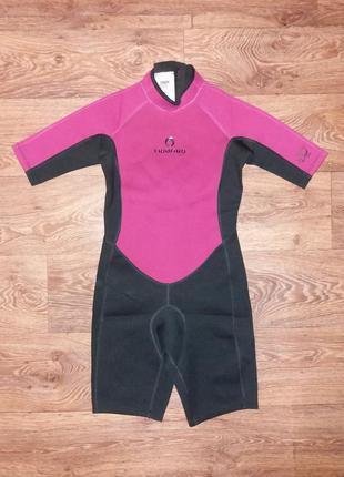 Гідрокостюм дитячий короткий гідрокостюм для дайвінгу для дівчинки