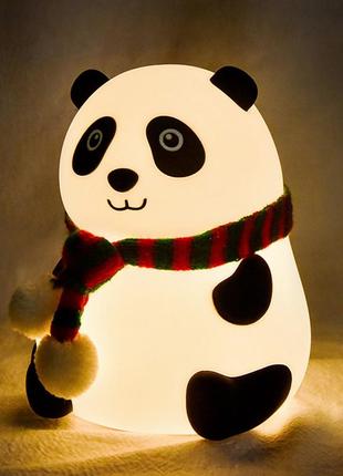 Нічник силіконовий панда м'який, тактильний losso-1423 фото