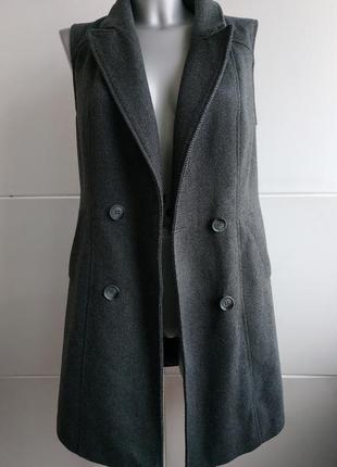 Пальто без рукав atmosphere із якісної тканина сірого кольору2 фото