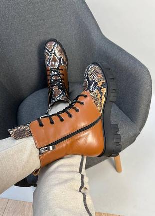 Стильні шикарні дизайнерські черевики із ексклюзивної шкіри колір на вибір6 фото