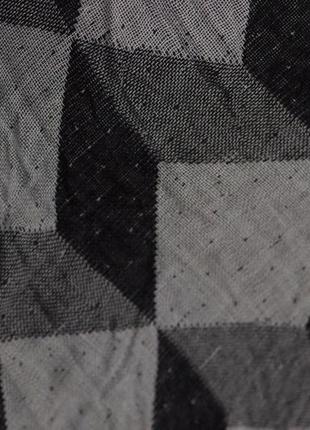 Двусторонняя арабская арафатка (платок) куфия чб геометрия 95см4 фото
