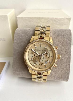 Michael kors ritz chronograph mk6937 женские наручные брендовые часы майкл корс оригинал мишель корс на подарок жене подарок девушке