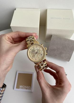 Michael kors ritz chronograph mk6937 женские наручные брендовые часы майкл корс оригинал мишель корс на подарок жене подарок девушке8 фото