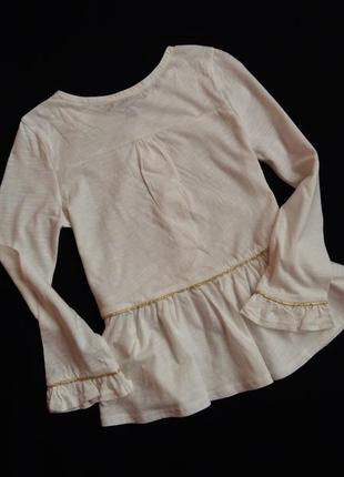 Туника/блуза с баской kiabi (франция) на 3-4 годика (размер 98-107)3 фото