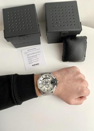 Diesel mega chief chronograph watch dz4501 чоловічий брендовий наручний годинник хронограф дізель оригінал на подарунок чоловіку подарунок хлопцю2 фото