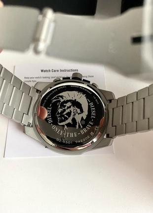 Diesel mega chief chronograph watch dz4501 чоловічий брендовий наручний годинник хронограф дізель оригінал на подарунок чоловіку подарунок хлопцю7 фото