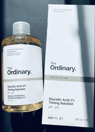 The ordinary glycolic acid 7% toning solution тоник с гликолиевой кислотой1 фото