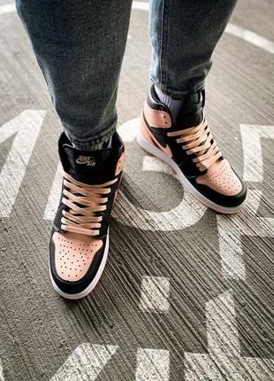 Мужские высокие кожаные кроссовки nike air jordan 1 retro high og “crimson tint"#найк4 фото