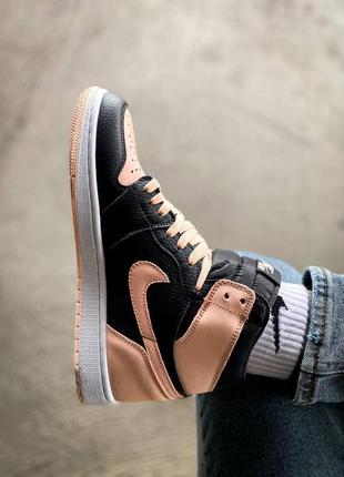 Мужские высокие кожаные кроссовки nike air jordan 1 retro high og “crimson tint"#найк5 фото