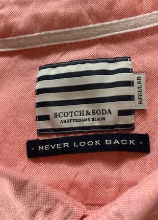 Мужская хлопковая классическая рубашка scotch & soda5 фото