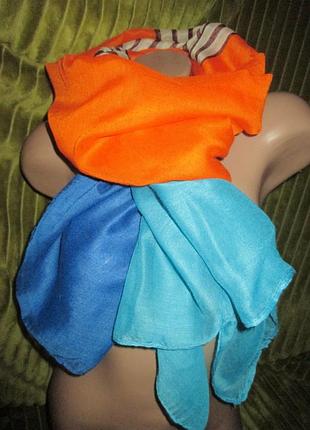 Яркий лёгкий шарф палантин,100на170см