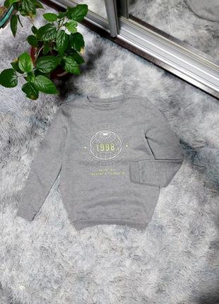 Серый свитшот спортивный джемпер свитер утепленный 40 42 распродажа