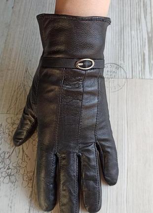 Кожаные женские перчатки из мягчайшей кожи4 фото