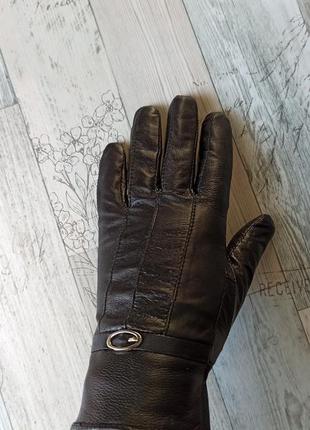 Кожаные женские перчатки из мягчайшей кожи7 фото