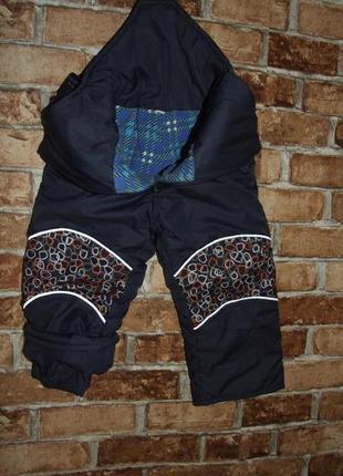 Полукомбинезон зимный мальчику 1 год зимние штаны термо2 фото