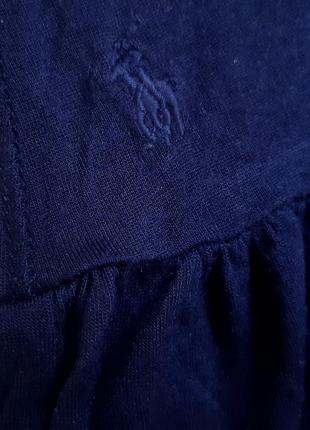 Плаття трикотажне polo by ralph lauren оригінал синє в білу смужку на 2 роки5 фото